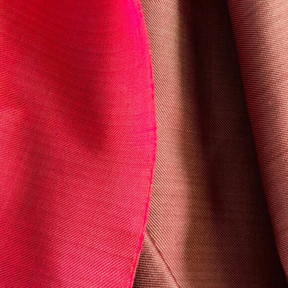 VINTAGE Grey Pink Reversible Fringe Scarf - Picture 2 of 5